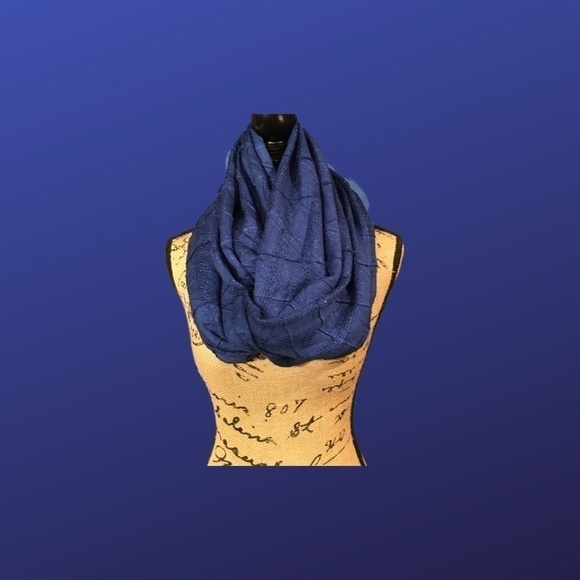 𝅺CEJON Scarf/Neck warmer, Endless LOOP Scarf, ROYAL BLUE SPARKLE, NWOT - Picture 6 of 6